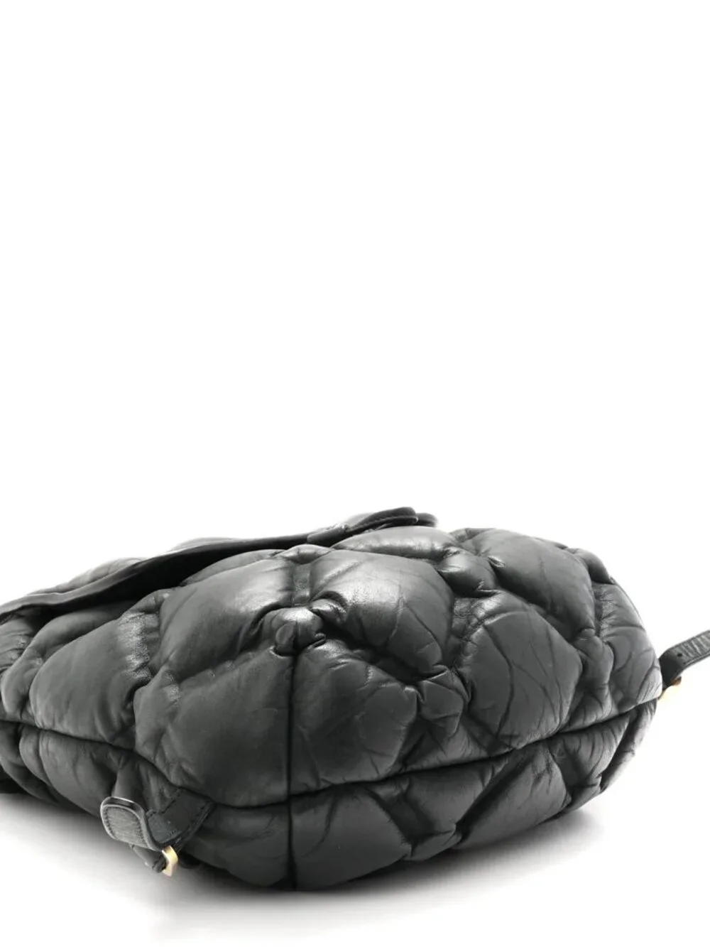 Chanel Iridescent Calfskin Quilted Chesterfield Backpack Black Shoulder Bag
